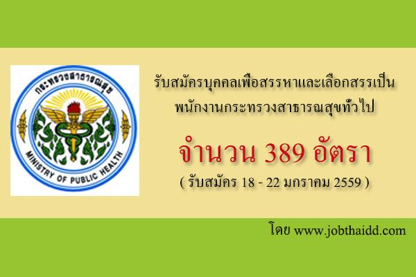 รับเยอะ 389 อัตรา สสจ.สุรินทร์ รับสมัครบุคคลเพื่อสรรหาและเลือกสรรเป็นพนักงานกระทรวงสาธารณสุขทั่วไป