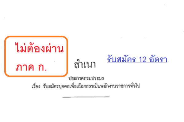 กองโครงการอันเนื่องมาจากพระราชดำริและกิจกรรมพิเศษ รับสมัครพนักงานราชการทั่วไป 12 อัตรา