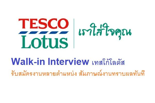 Walk-in Interview เทสโก้โลตัส รับสมัครงานหลายตำแหน่ง สัมภาษณ์งานทราบผลทันที