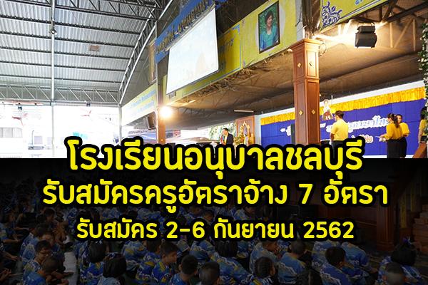 โรงเรียนอนุบาลชลบุรี รับสมัครครูอัตราจ้าง 7 อัตรา สมัคร 2-6 กันยายน 2562