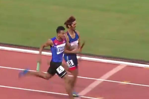 ยินดีด้วย !! กับเหรียญทองวิ่งผลัด 4x400 เมตร ทีมไทย แบบ “ลุ้นระทึก” แบบเฉียดฉิว