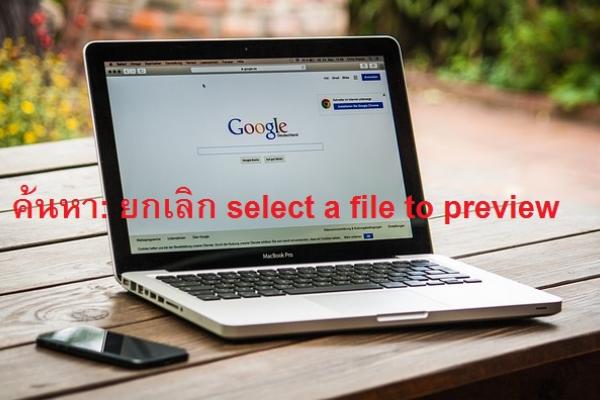 วิธี ยกเลิก select a file to preview