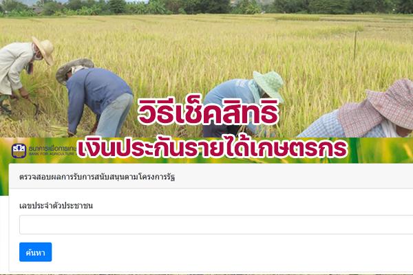 วิธีเช็คสิทธิ เงินประกันรายได้เกษตรกร ผ่านเว็บไซต์ https://chongkho.inbaac.com